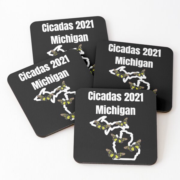Item preview, Cicadas 2021 Michigan Map designed and sold by Schka.