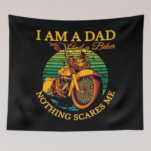 Item preview, I am a Dad and a biker nothing scares me, coolest dad, biker dad designed and sold by Lekrock.
