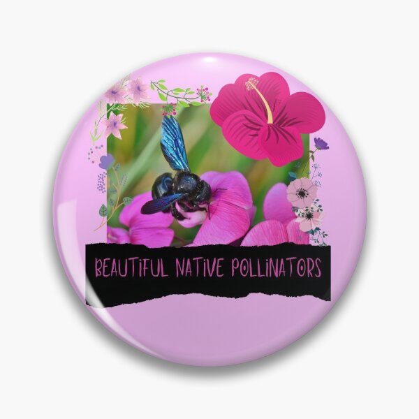 Item preview, Beautiful Native Pollinators Flower Motif Design designed and sold by EarthArtDesigns.