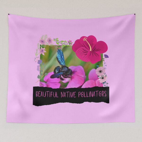 Item preview, Beautiful Native Pollinators Flower Motif Design designed and sold by EarthArtDesigns.