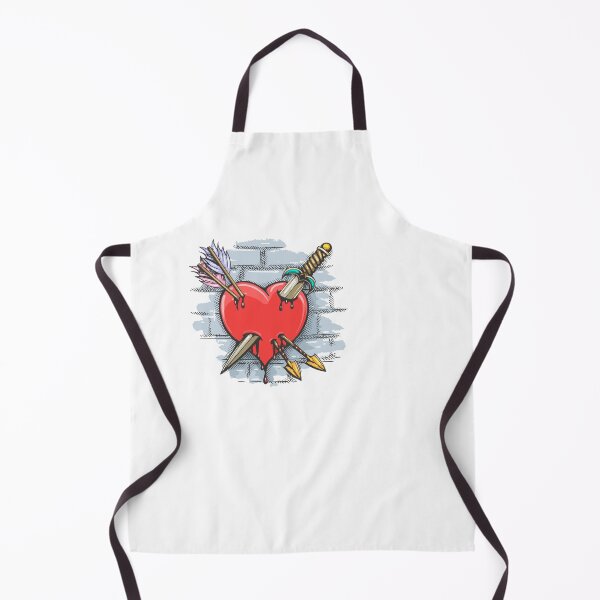 Item preview, Heart Pierced by Dagger and Arrows Colorful Tattoo designed and sold by devaleta.