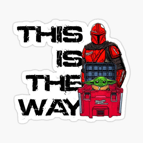 Armored Milwaukee Solider with Black Text Sticker