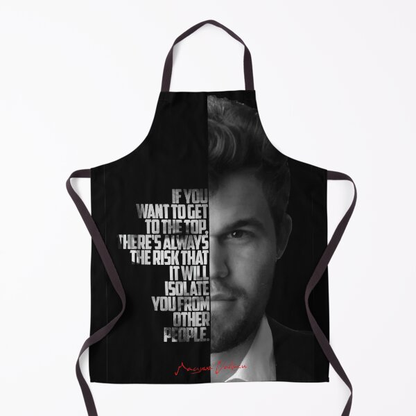 Item preview, Black and white Magnus Carlsen quote. designed and sold by Enea Kelo.
