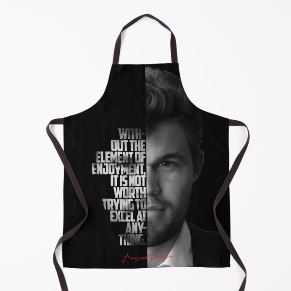 Item preview, Black and white Magnus Carlsen quote. designed and sold by Enea Kelo.