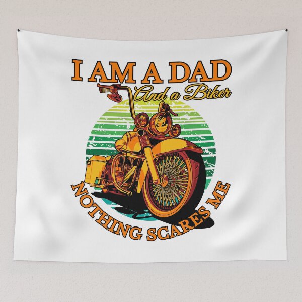 Item preview, I am a Dad and a biker nothing scares me, coolest dad, biker dad designed and sold by Lekrock.