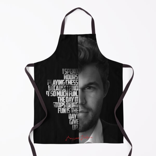 Item preview, Black and white Magnus Carlsen quote. designed and sold by Enea Kelo.