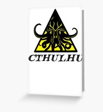 Warning Cthulhu hazard Greeting Card