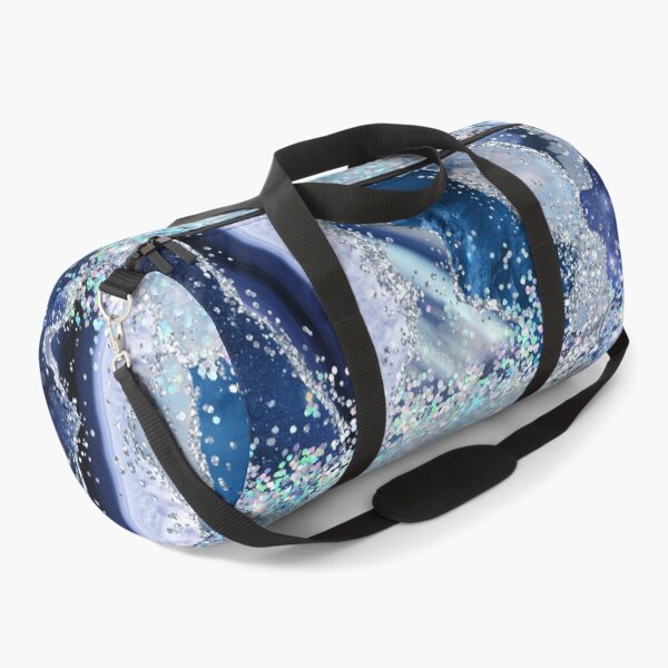 Item preview, Silver Blue watercolor glitter agate designed and sold by CaratCo.