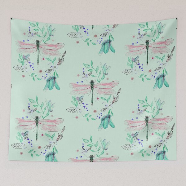 Item preview, Light Green Dragonfly & Crystal designed and sold by BlossomandIvy.
