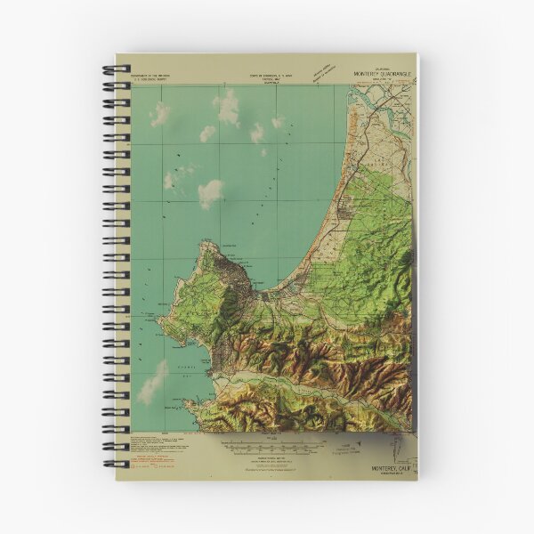 Item preview, Monterey Bay Vintage 3D Map designed and sold by silentcarto.
