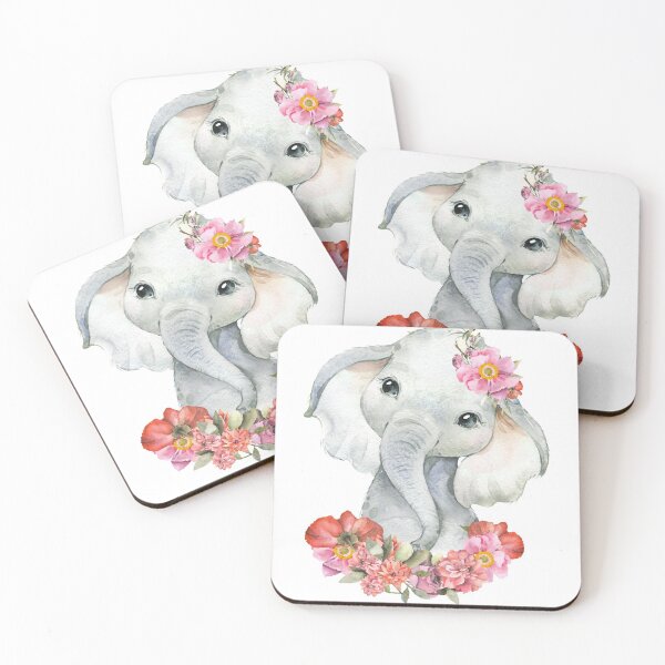 Item preview, Watercolor Elephant, Safari Animals, Jungle, Kids Pilow designed and sold by Dzhenka-Balimez.