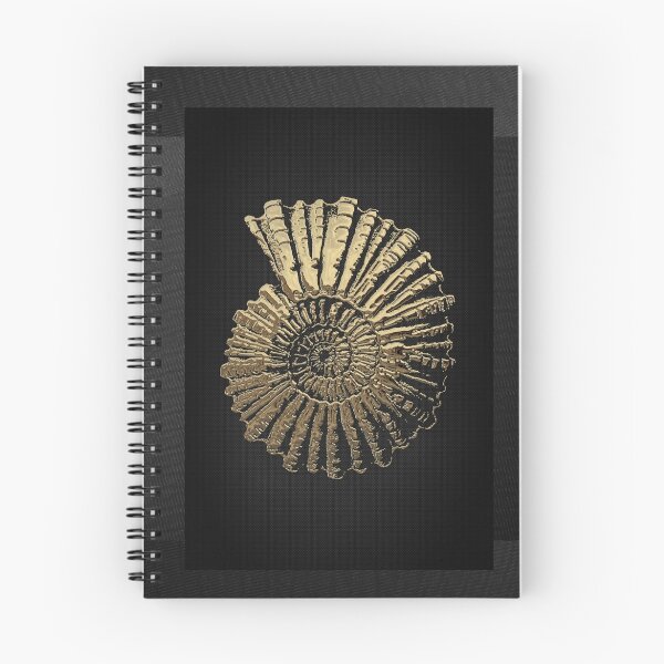 Item preview, Fossil Record - Golden Ammonite on Black designed and sold by Serge Averbukh Art Studio.