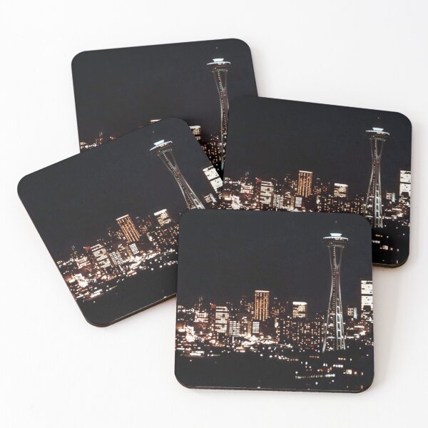 Item preview, Seattle Skyline Space Needle at Night designed and sold by redoARTstore.