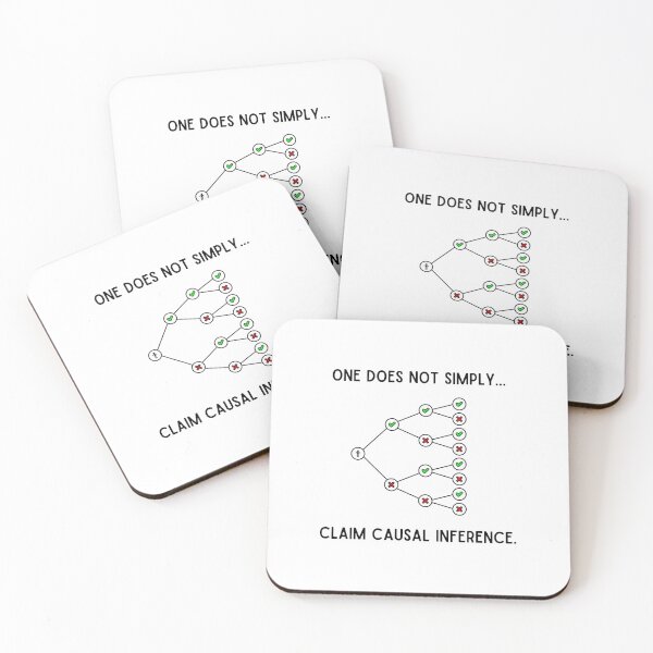 Item preview, Causal inference policy analysis joke, Academia jokes and economist humor, economics professor causality jokes designed and sold by ECONTSHIRTS.