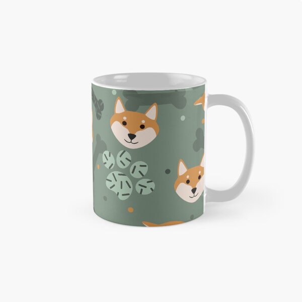 Aperçu de l'œuvre Motif d'os et de patte de Shiba Inu créée et vendue par Shibaffection.