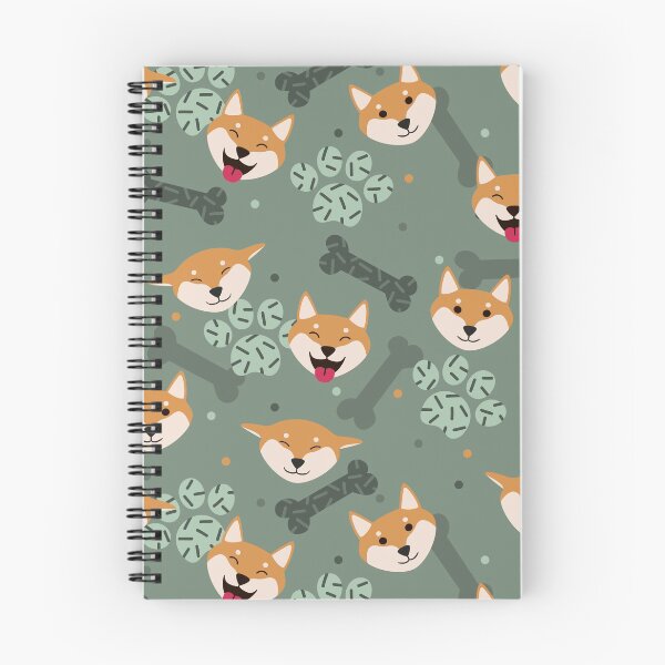 Aperçu de l'œuvre Motif d'os et de patte de Shiba Inu créée et vendue par Shibaffection.