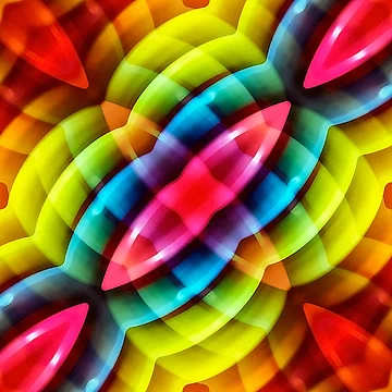 Artwork thumbnail, Multicolored Abstract Pattern Print by DFLC Prints