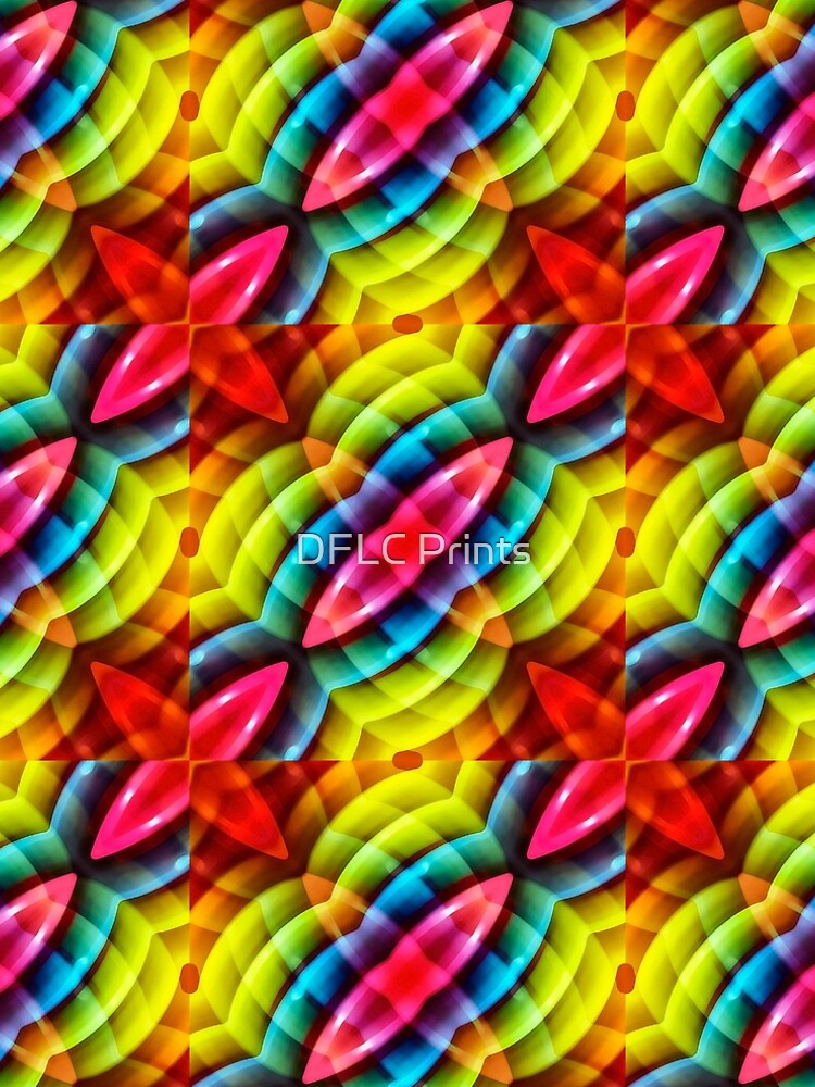 Thumbnail 5 of 5, A-Line Dress, Multicolored Abstract Pattern Print designed and sold by DFLCreative.