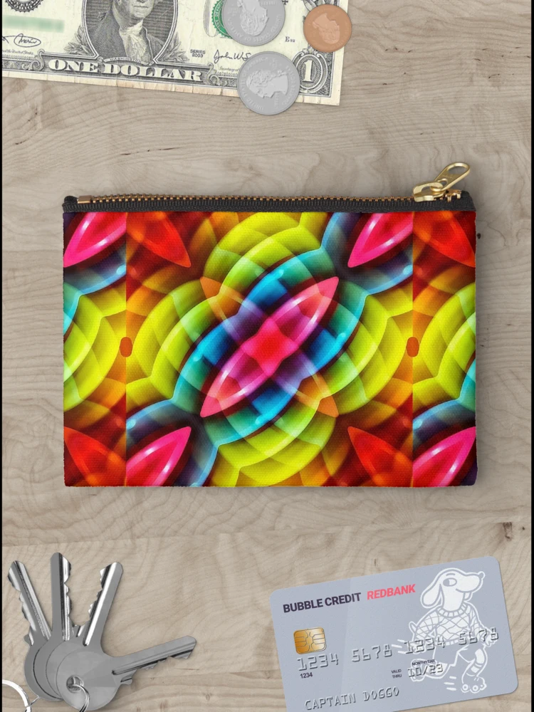 Thumbnail 3 of 4, Zipper Pouch, Multicolored Abstract Pattern Print designed and sold by DFLC Prints.