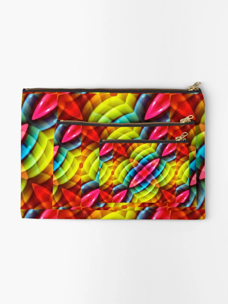 Thumbnail 2 of 4, Zipper Pouch, Multicolored Abstract Pattern Print designed and sold by DFLC Prints.