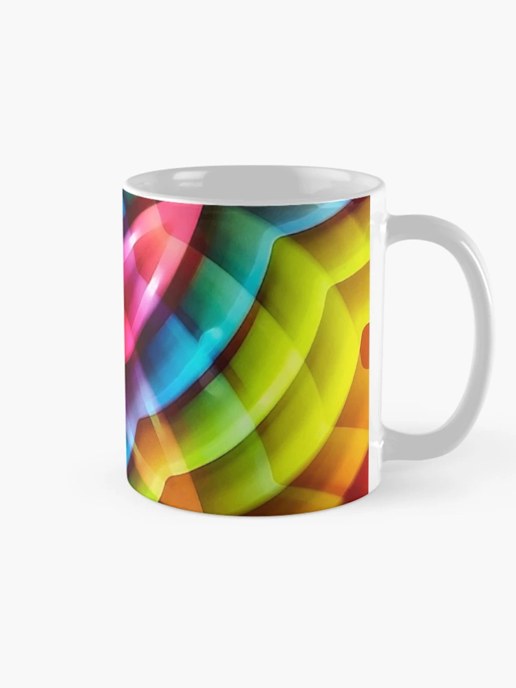 Thumbnail 3 of 6, Coffee Mug, Multicolored Abstract Pattern Print designed and sold by DFLC Prints.