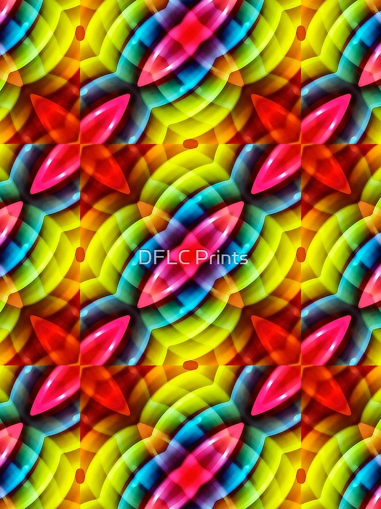 Thumbnail 3 of 3, Scarf, Multicolored Abstract Pattern Print designed and sold by DFLC Prints.