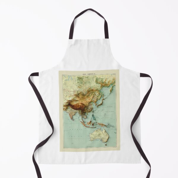 Item preview, 1939 Asia Australia Relief Map 3D digitally-rendered designed and sold by ThinkAboutMaps.