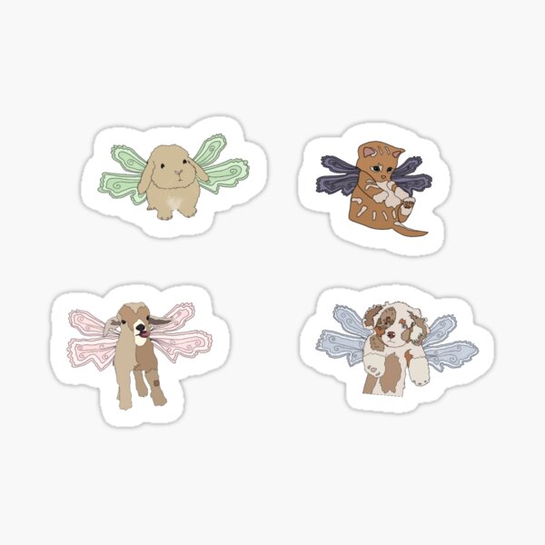 Cute Animal Cottagecore Stickers Colorful Waterproof Matte Vinyl Journal  Stickers, Lamb, Bunny, Fawn, Fairywings Cute Stickers 