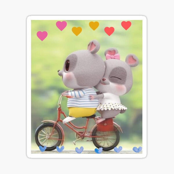 Lovely couple cartoon Sticker