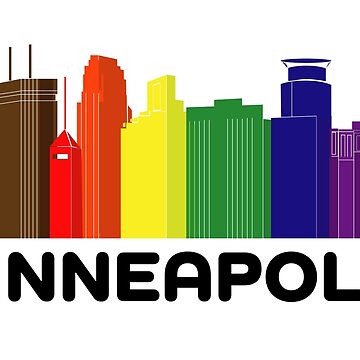Artwork thumbnail, Minneapolis Pride Skyline by andybirkey