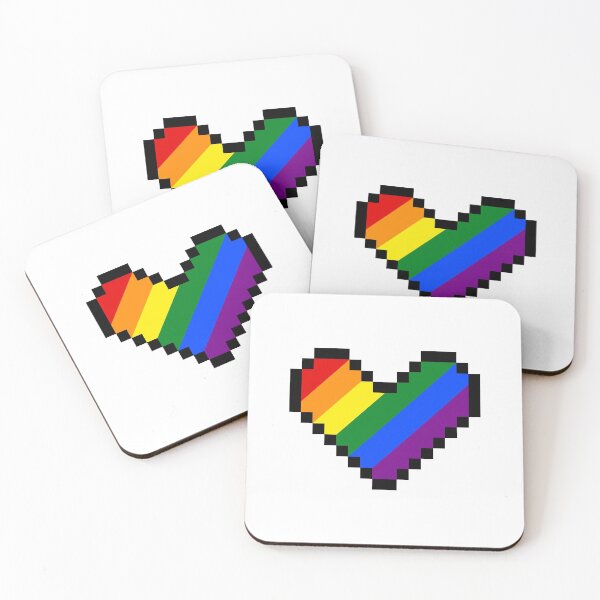 Item preview, LGBT Pixel Love Heart designed and sold by akaiawa.