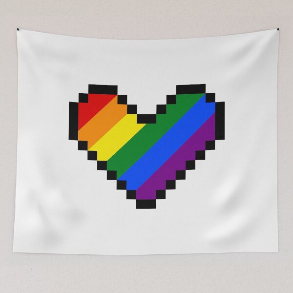 Item preview, LGBT Pixel Love Heart designed and sold by akaiawa.