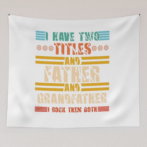 Item preview, I Have Two Titles Father and Grandfather and I Rock Them Both Vintage Gift - God Gifted Me Two Titles Dad and Grandpa Fathers Day designed and sold by YOUR SHOP.