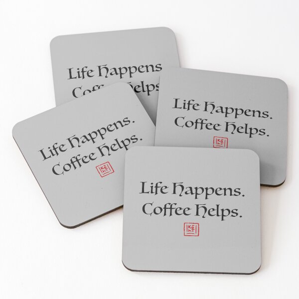 Item preview, Life Happens. Coffee Helps. designed and sold by KohiClub.