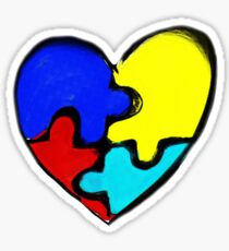 Autism Awareness Heart Sticker