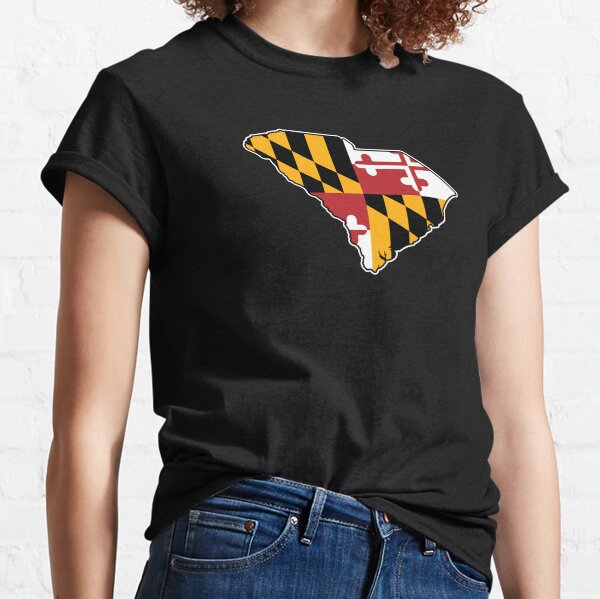 California Maryland Flag V-Neck T-Shirt