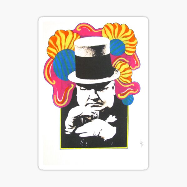 Psychedelic W. C. Fields Sticker