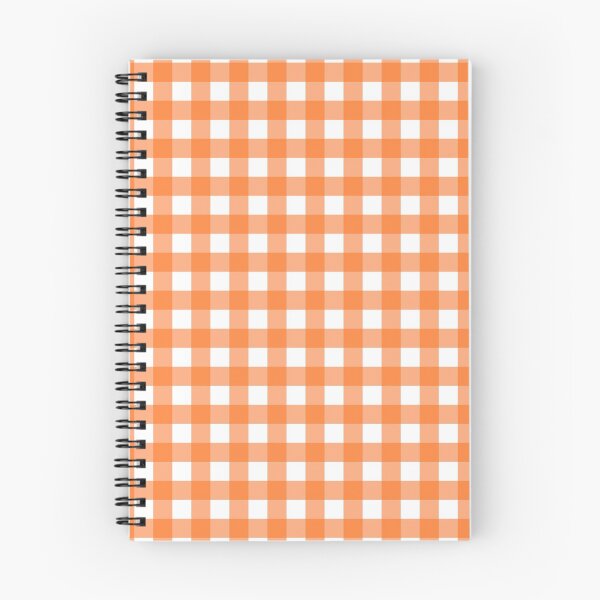 Item preview, orange gingham patterned designed and sold by ImagineKaye.