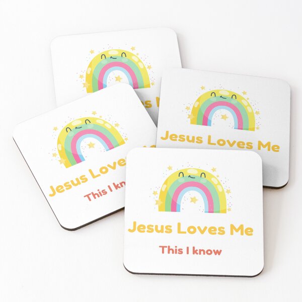 Item preview, Jesus loves me This I know Smiling colorful rainbow  designed and sold by missionbear.
