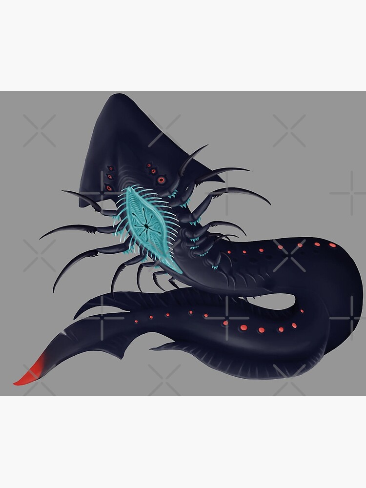 "Subnautica Shadow Leviathan Fanart" Framed Art Print for Sale by