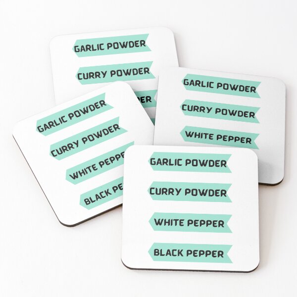 Item preview, Kitchen Herbs, Garlic Powder, Curry Powder, White Pepper, Black Pepper designed and sold by KrisantoArts.