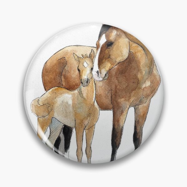 Artikelvorschau, Quarterhorse Stute und Fohlen entworfen und verkauft von Lavender Woodman.