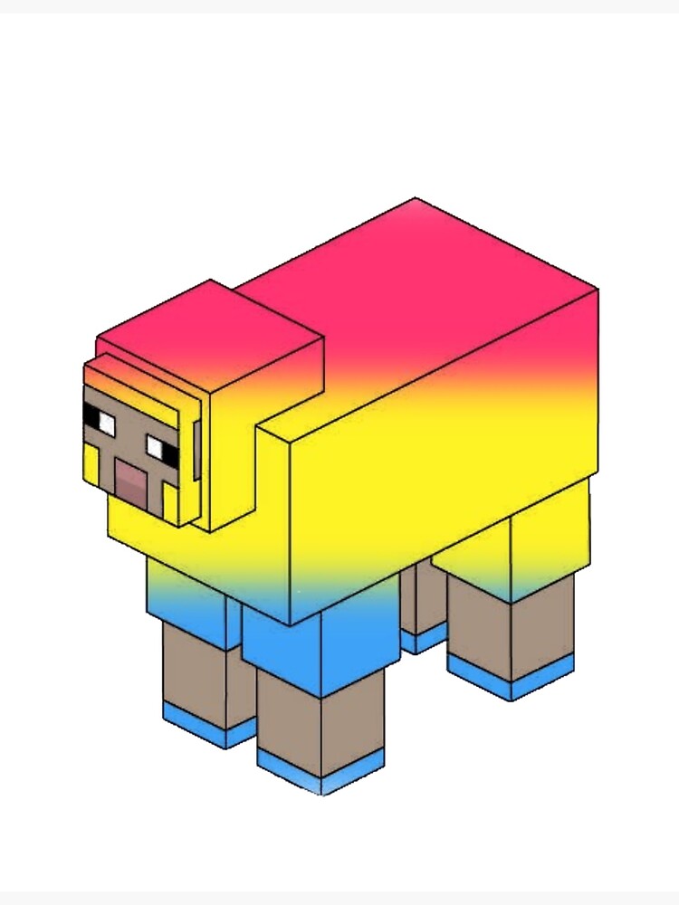 Pan Flag Minecraft Sheep Sticker For Sale By P1xelpros Redbubble 3142