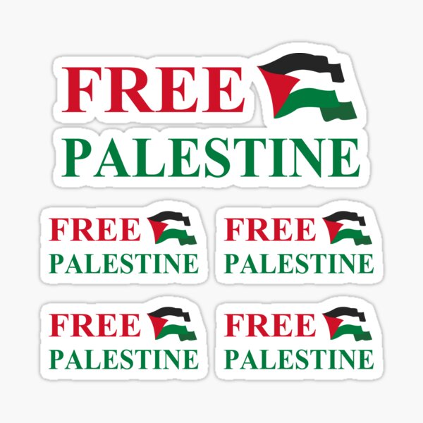  TODOLIA (3Pcs) Free Palestine Sticker Arab Arabic