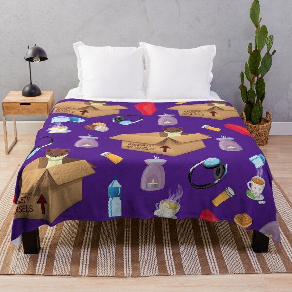 Anxiety Weasel Protection Throw Blanket