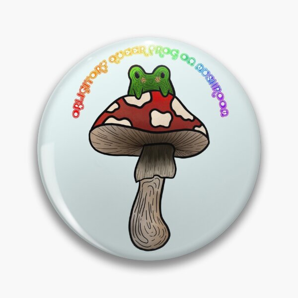 Item preview, Obligatory queer frog on mushroom designed and sold by Miamann.