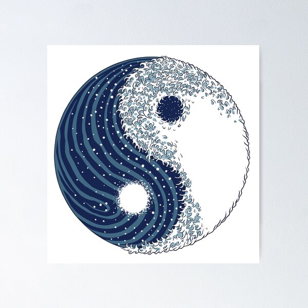 Item preview, Yin Yang the great wave designed and sold by albertocubatas.