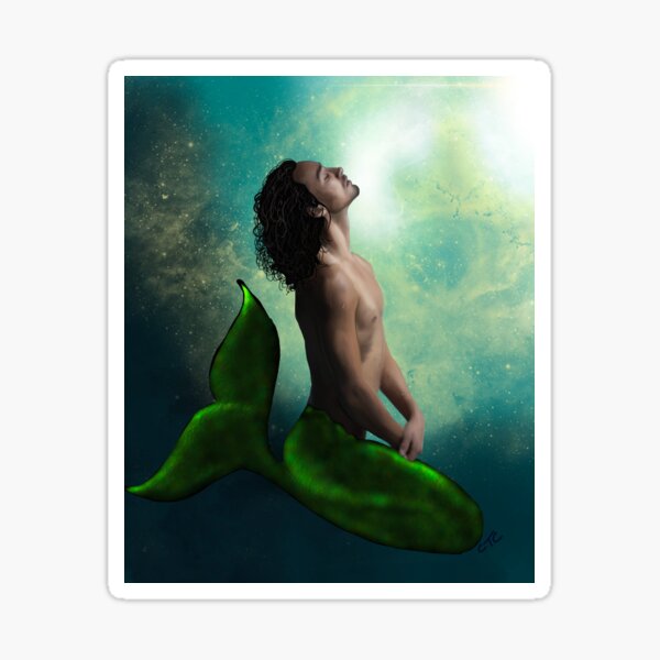 Robert Sheehan as a merman Sticker