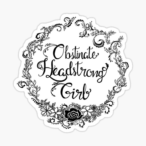 Girl Flower!_B&W Sticker