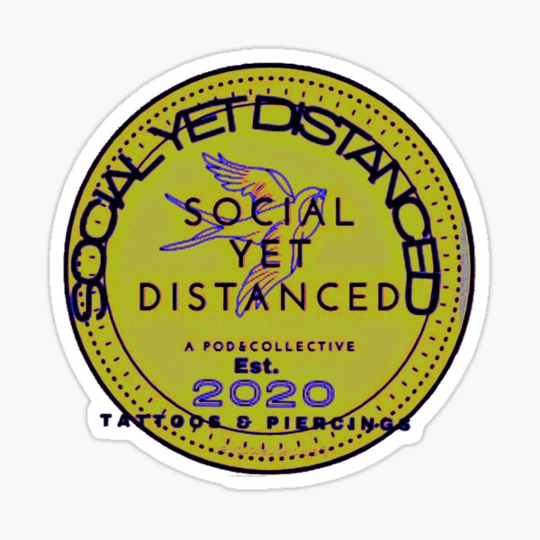 Socialyetdistanced Merch: Lime Logo Sticker